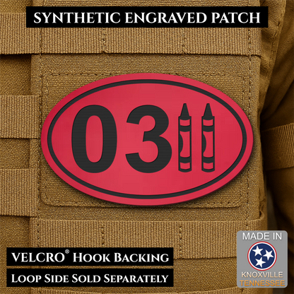 USMC 0311 Marine Infantry Crayon Morale Patch, 1.8x3" | Made in USA | VELCRO® Brand Hook Backing