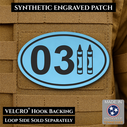 USMC 0311 Marine Infantry Crayon Morale Patch, 1.8x3" | Made in USA | VELCRO® Brand Hook Backing