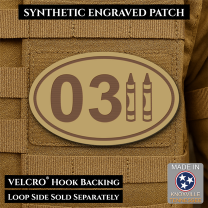 USMC 0311 Marine Infantry Crayon Morale Patch, 1.8x3" | Made in USA | VELCRO® Brand Hook Backing