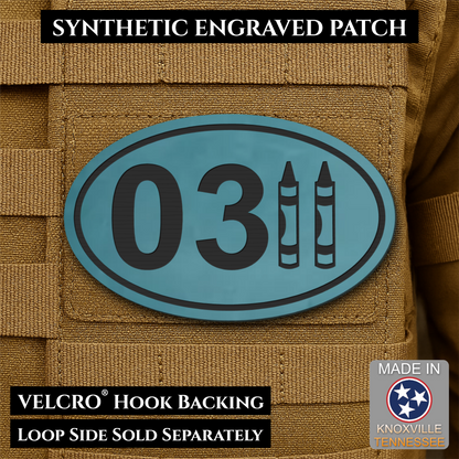 USMC 0311 Marine Infantry Crayon Morale Patch, 1.8x3" | Made in USA | VELCRO® Brand Hook Backing