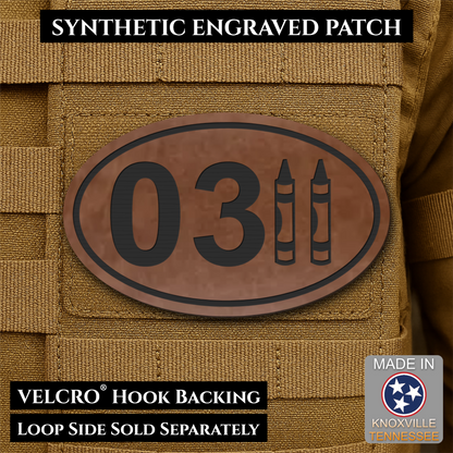 USMC 0311 Marine Infantry Crayon Morale Patch, 1.8x3" | Made in USA | VELCRO® Brand Hook Backing