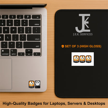 Linux Distro Case Badge Stickers – OEM & Custom