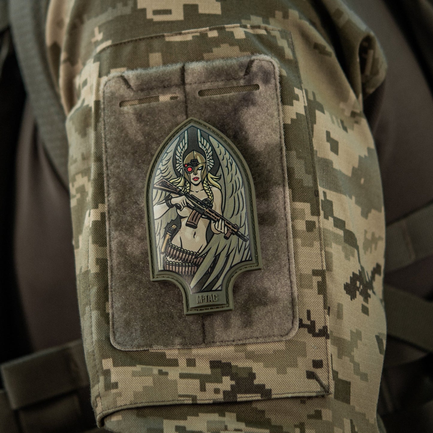 Valkyrie Warrior PVC Morale Patch – M-Tac Tactical Hook & Loop Viking Angel Patch for Backpack, Plate Carrier & Range Bag
