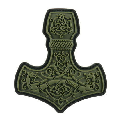 Mjölnir Thor's Hammer PVC Morale Patch – M-Tac Tactical Viking Hook & Loop Patch for Backpack, Plate Carrier & EDC