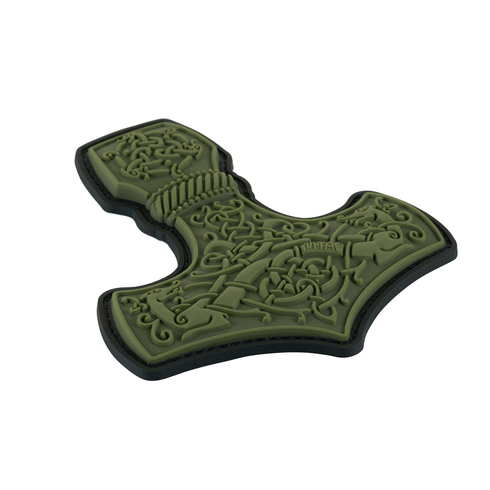 Mjölnir Thor's Hammer PVC Morale Patch – M-Tac Tactical Viking Hook & Loop Patch for Backpack, Plate Carrier & EDC