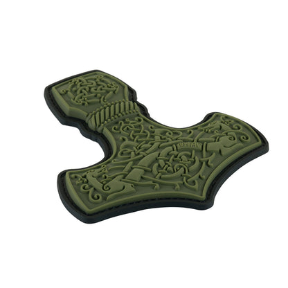Mjölnir Thor's Hammer PVC Morale Patch – M-Tac Tactical Viking Hook & Loop Patch for Backpack, Plate Carrier & EDC