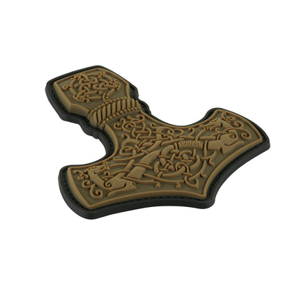 Mjölnir Thor's Hammer PVC Morale Patch – M-Tac Tactical Viking Hook & Loop Patch for Backpack, Plate Carrier & EDC