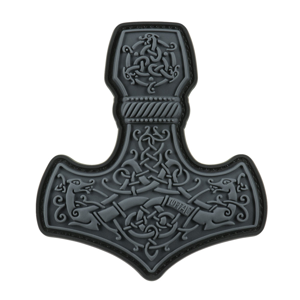 Mjölnir Thor's Hammer PVC Morale Patch – M-Tac Tactical Viking Hook & Loop Patch for Backpack, Plate Carrier & EDC