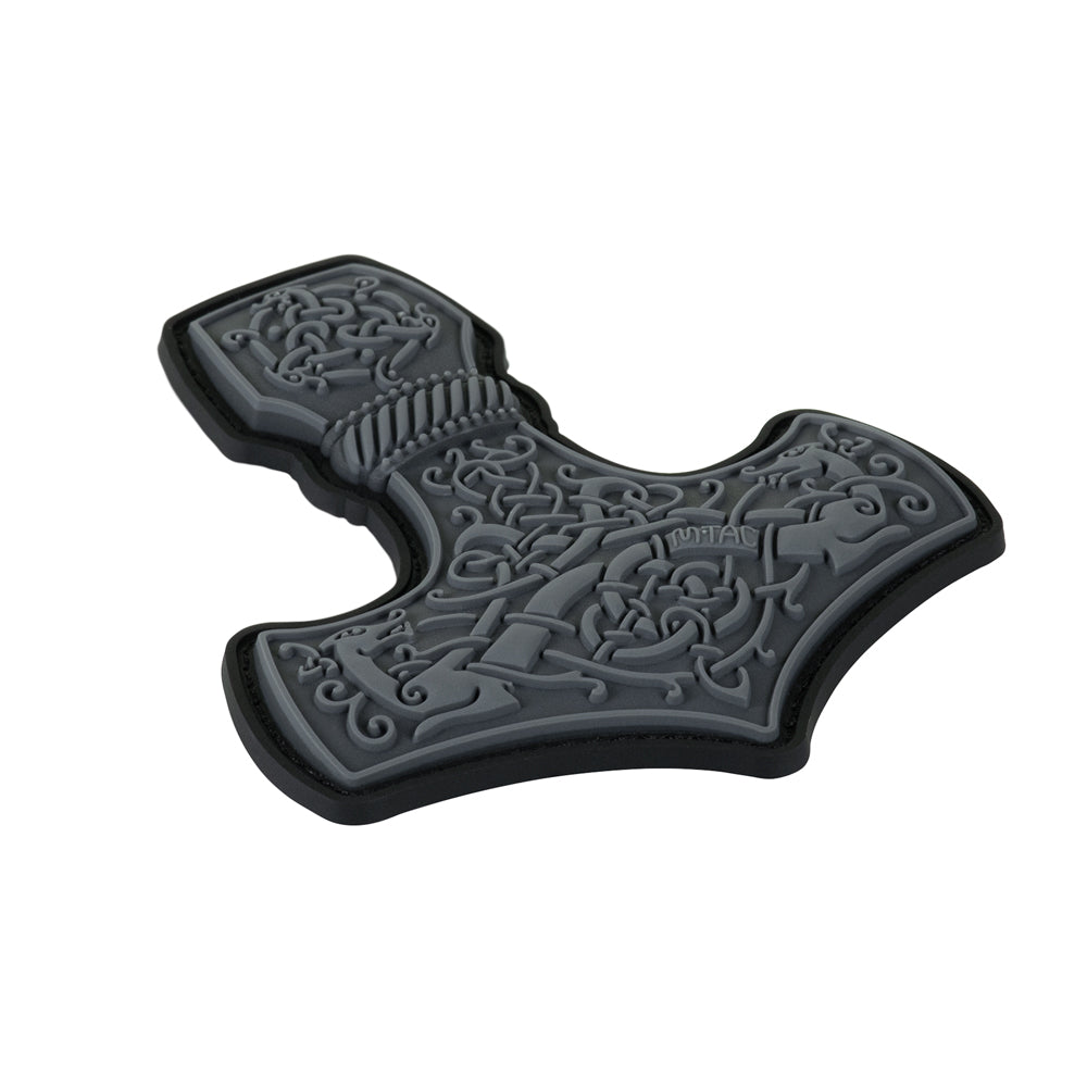 Mjölnir Thor's Hammer PVC Morale Patch – M-Tac Tactical Viking Hook & Loop Patch for Backpack, Plate Carrier & EDC