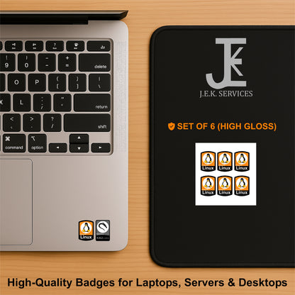 Linux Distro Case Badge Stickers – OEM & Custom