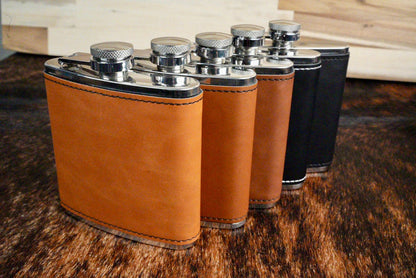 6oz. Hip Flasks: Heritage Collection Premium Leatherette® for Bourbon, Whiskey & Spirits Lovers