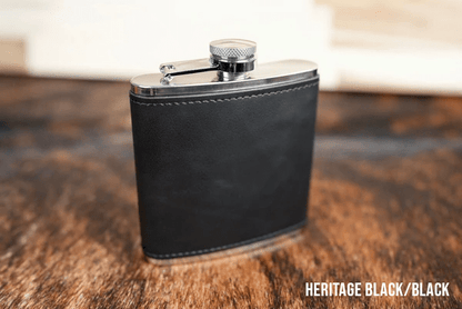 6oz. Hip Flasks: Heritage Collection Premium Leatherette® for Bourbon, Whiskey & Spirits Lovers
