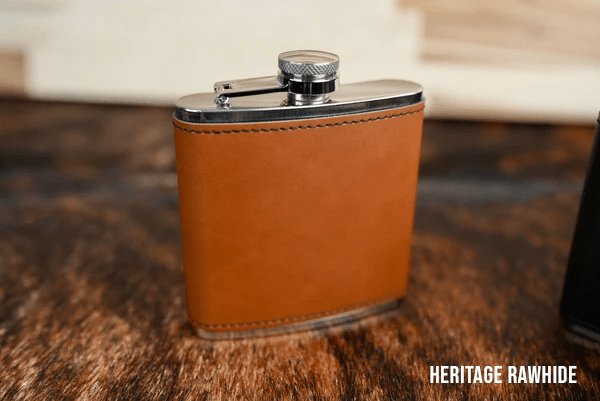 6oz. Hip Flasks: Heritage Collection Premium Leatherette® for Bourbon, Whiskey & Spirits Lovers
