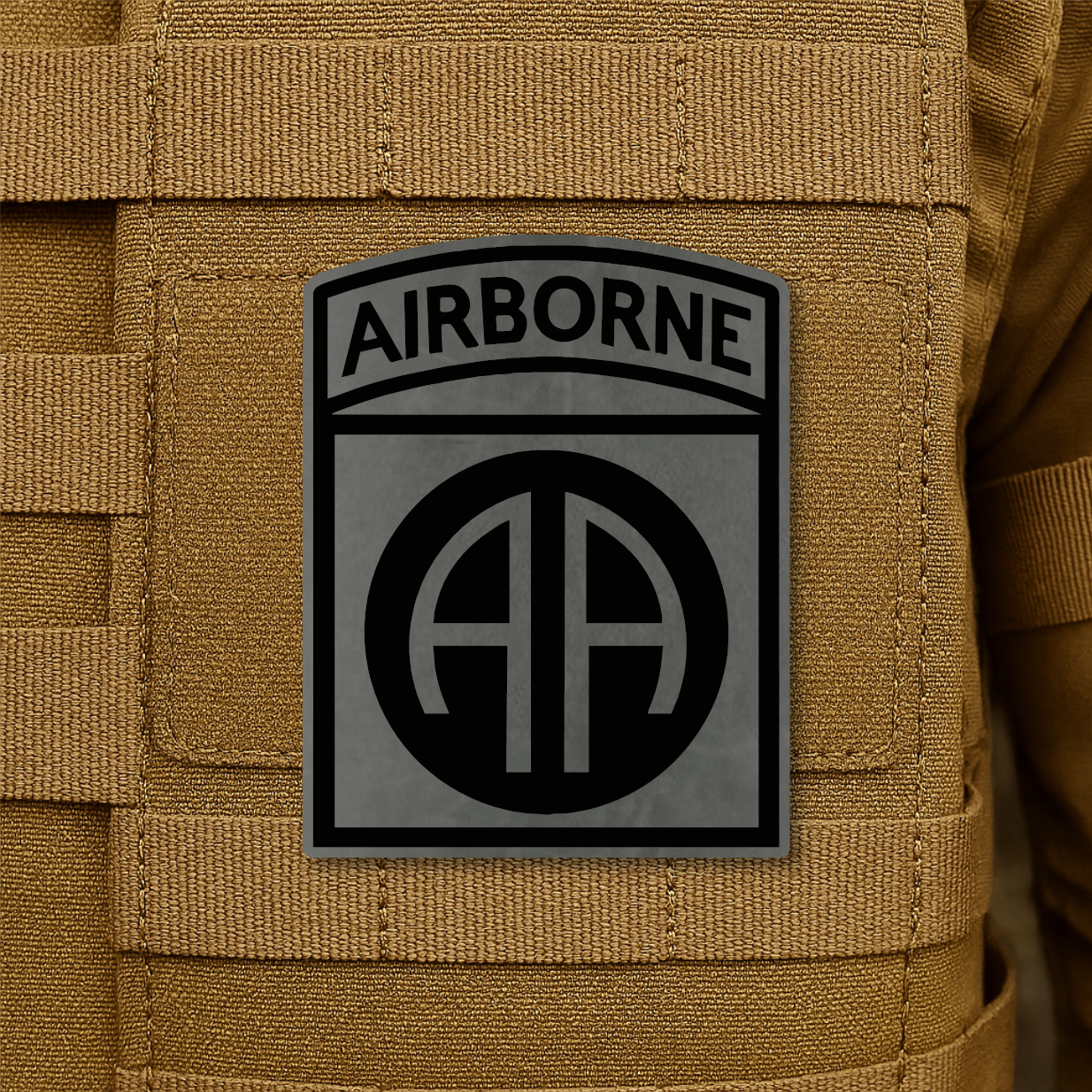82nd Airborne Division Engraved Morale Patch – 2.2" x 3” Hook & Loop Tactical Patch | Made in USA