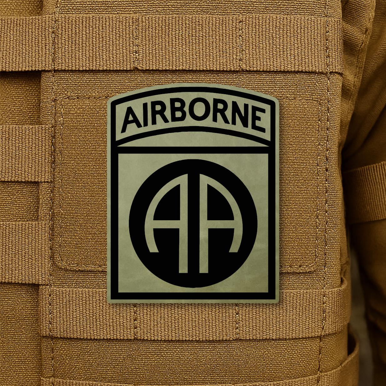 82nd Airborne Division Engraved Morale Patch – 2.2" x 3” Hook & Loop Tactical Patch | Made in USA