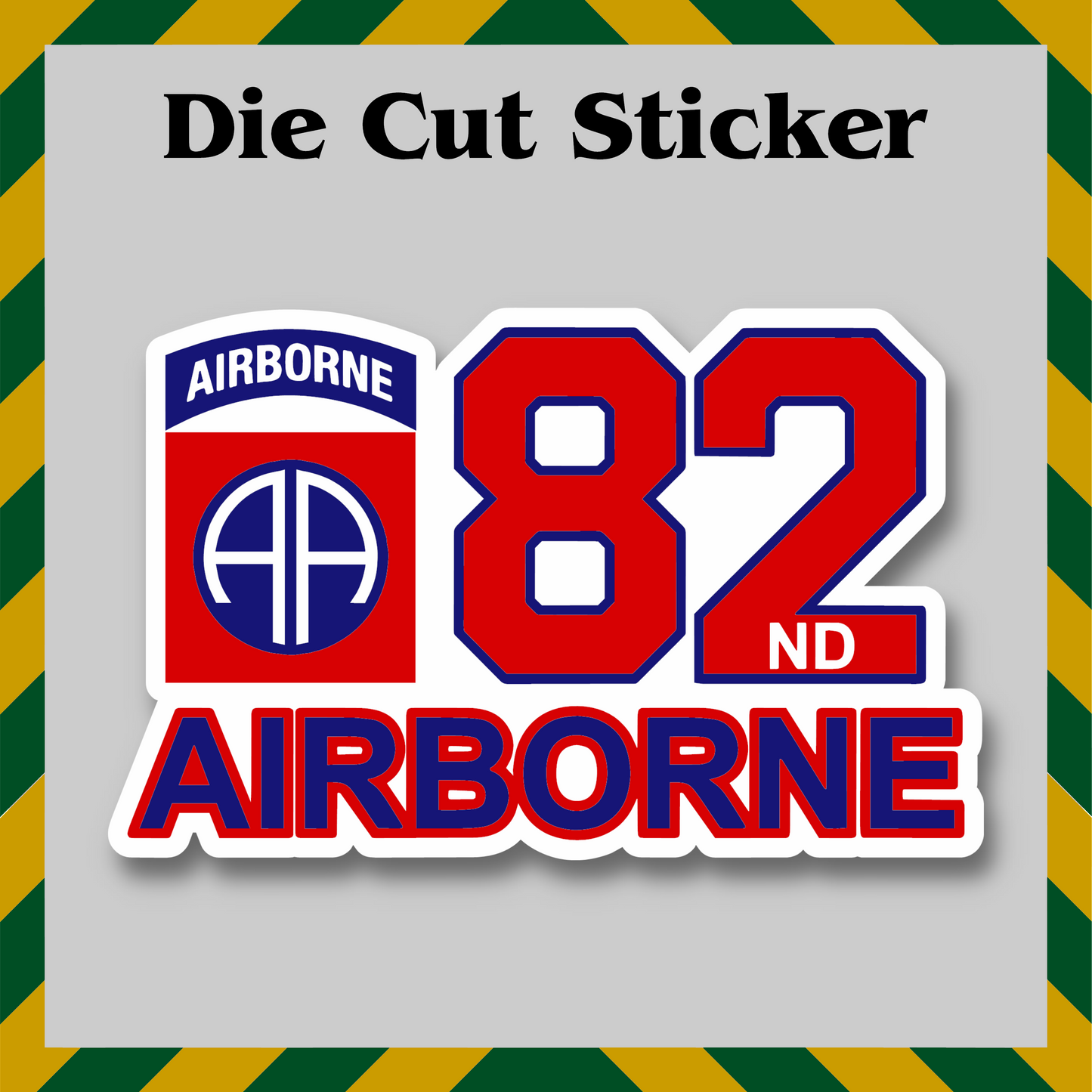 82nd Airborne Division Sticker – Army Veteran Vinyl Decal, Waterproof Military