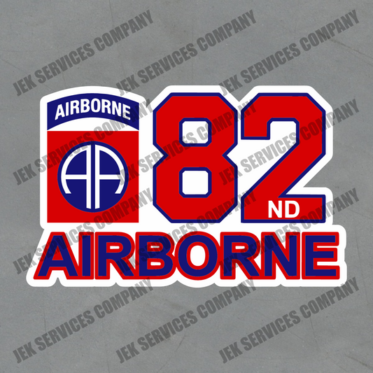 82nd Airborne Division Sticker – Army Veteran Vinyl Decal, Waterproof Military