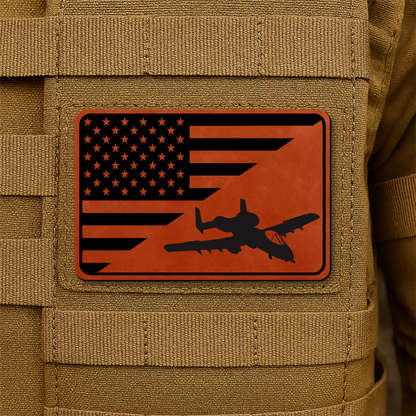 A10 Thunderbolt II Flag Tactical Engraved Morale Patch 2"x3" Hook & Loop | Made in USA
