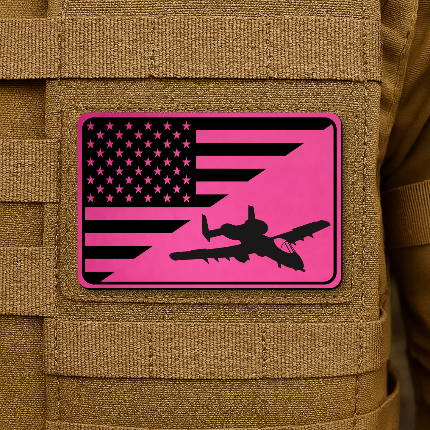 A10 Thunderbolt II Flag Tactical Engraved Morale Patch 2"x3" Hook & Loop | Made in USA