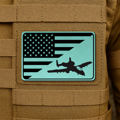 A10 Thunderbolt II Flag Tactical Engraved Morale Patch 2"x3" Hook & Loop | Made in USA