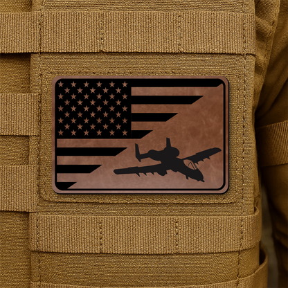 A10 Thunderbolt II Flag Tactical Engraved Morale Patch 2"x3" Hook & Loop | Made in USA