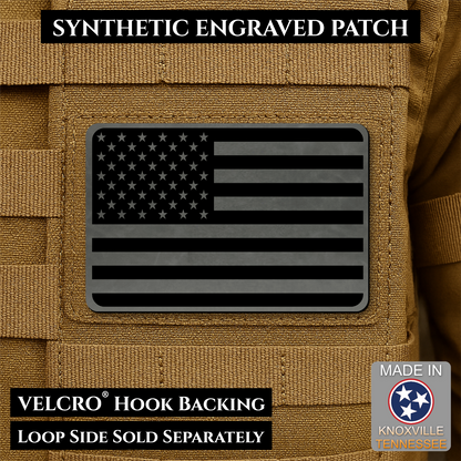 Tactical Synthetic American Flag Patch | Made in USA | VELCRO® Brand Hook Backing