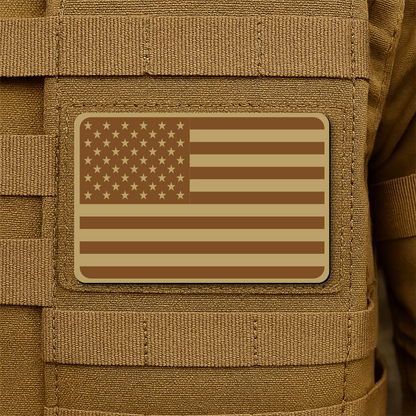 American Flag Tactical Engraved Patch 2"x3" Hook & Loop | Made in USA