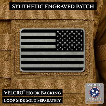 Tactical Synthetic American Flag Patch | Made in USA | VELCRO® Brand Hook Backing