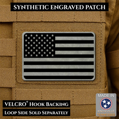 Tactical Synthetic American Flag Patch | Made in USA | VELCRO® Brand Hook Backing