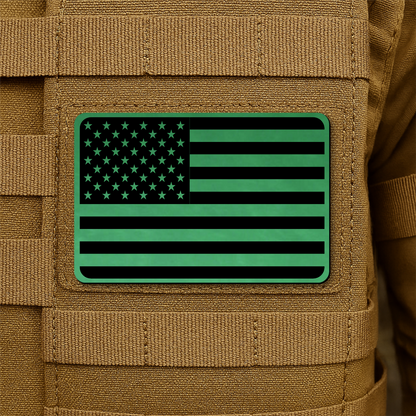 American Flag Tactical Engraved Patch 2"x3" Hook & Loop | Made in USA