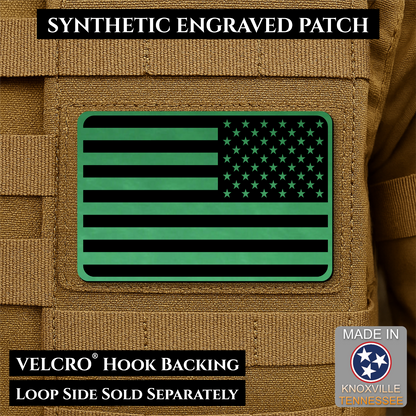Tactical Synthetic American Flag Patch | Made in USA | VELCRO® Brand Hook Backing