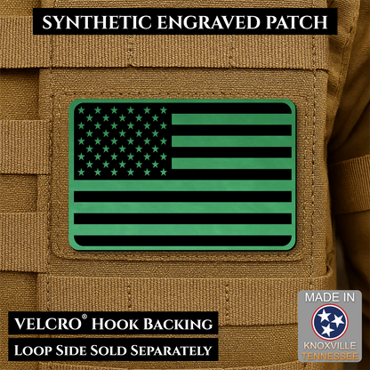 Tactical Synthetic American Flag Patch | Made in USA | VELCRO® Brand Hook Backing