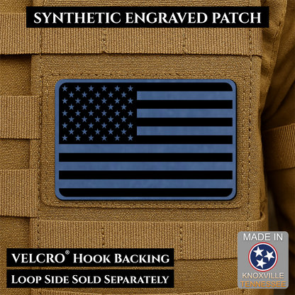 Tactical Synthetic American Flag Patch | Made in USA | VELCRO® Brand Hook Backing