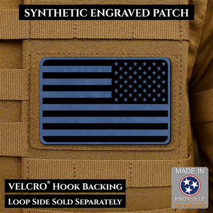 Tactical Synthetic American Flag Patch | Made in USA | VELCRO® Brand Hook Backing