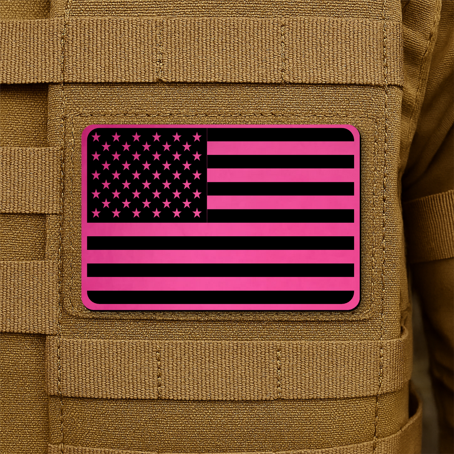 American Flag Tactical Engraved Patch 2"x3" Hook & Loop | Made in USA