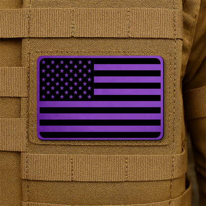 American Flag Tactical Engraved Patch 2"x3" Hook & Loop | Made in USA