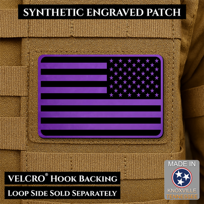 Tactical Synthetic American Flag Patch | Made in USA | VELCRO® Brand Hook Backing