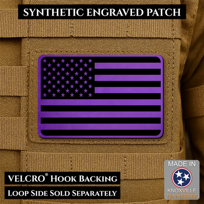 Tactical Synthetic American Flag Patch | Made in USA | VELCRO® Brand Hook Backing