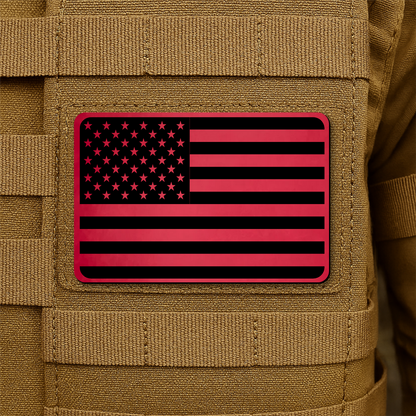 American Flag Tactical Engraved Patch 2"x3" Hook & Loop | Made in USA