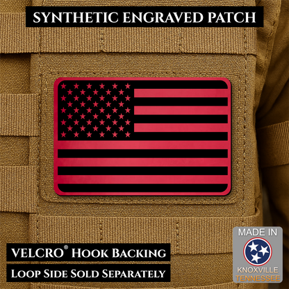 Tactical Synthetic American Flag Patch | Made in USA | VELCRO® Brand Hook Backing