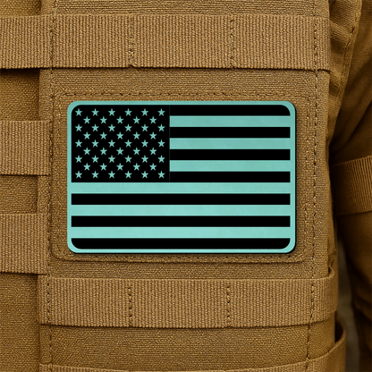 American Flag Tactical Engraved Patch 2"x3" Hook & Loop | Made in USA