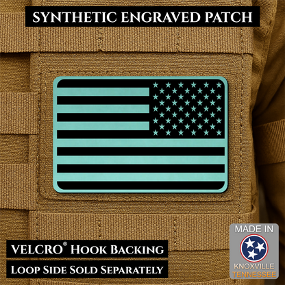 Tactical Synthetic American Flag Patch | Made in USA | VELCRO® Brand Hook Backing