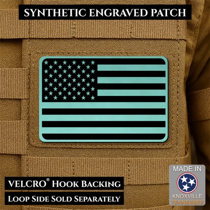 Tactical Synthetic American Flag Patch | Made in USA | VELCRO® Brand Hook Backing