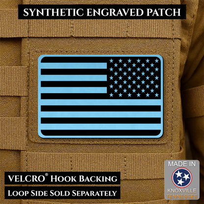 Tactical Synthetic American Flag Patch | Made in USA | VELCRO® Brand Hook Backing