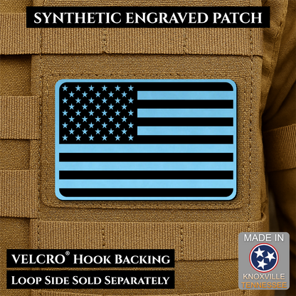 Tactical Synthetic American Flag Patch | Made in USA | VELCRO® Brand Hook Backing