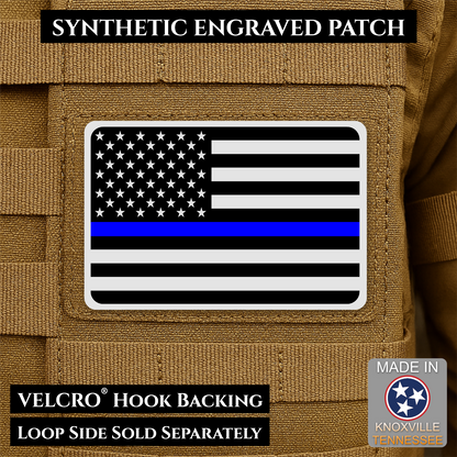 Tactical Synthetic American Flag Patch | Made in USA | VELCRO® Brand Hook Backing