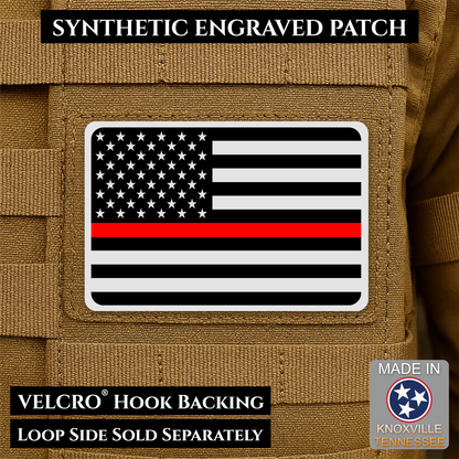 Tactical Synthetic American Flag Patch | Made in USA | VELCRO® Brand Hook Backing