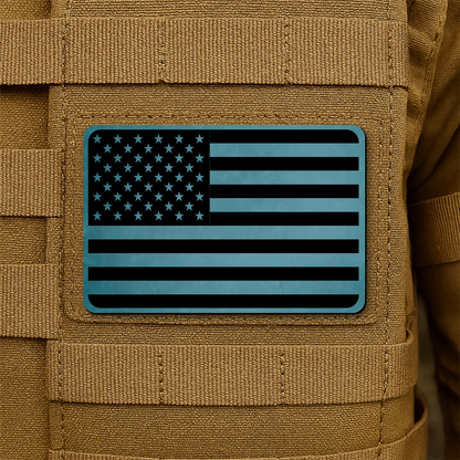 American Flag Tactical Engraved Patch 2"x3" Hook & Loop | Made in USA
