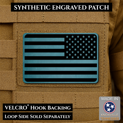 Tactical Synthetic American Flag Patch | Made in USA | VELCRO® Brand Hook Backing