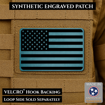Tactical Synthetic American Flag Patch | Made in USA | VELCRO® Brand Hook Backing